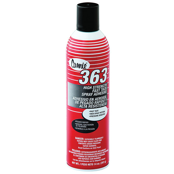 Camie® 363 High Strength Fast Tack Spray Adhesive, 14 oz Aerosol, 12/Case