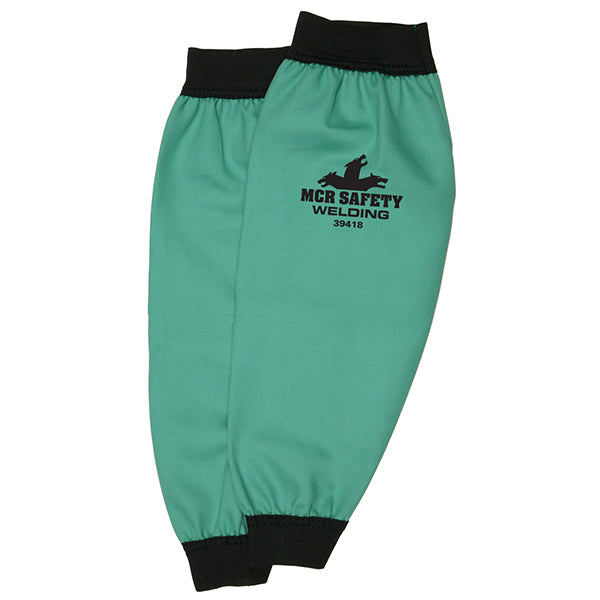 MCR Safety® Cotton Welding Sleeves, 18", Green, 1/Pair