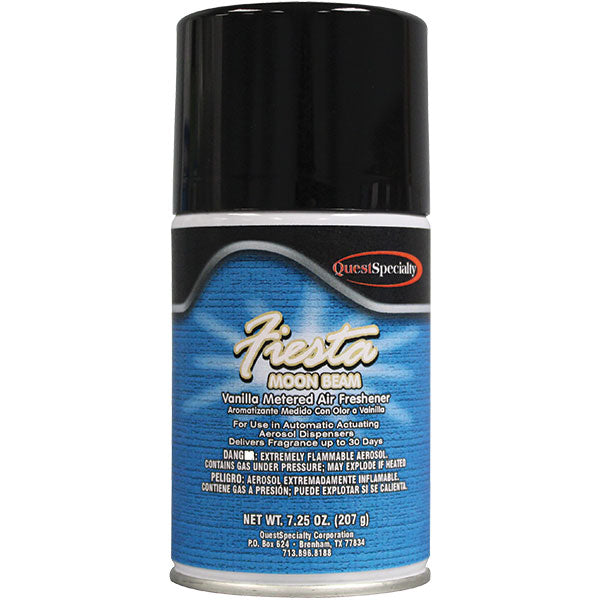 QuestSpecialty® Fiesta Metered Air Freshener, Moon Beam Vanilla, 7.25 oz Aerosol, 12/Case