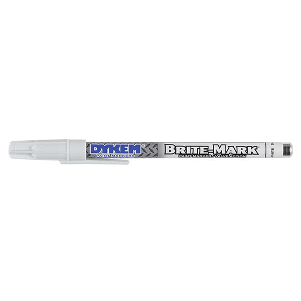 ITW ProBrands™ Brite-Mark® Permanent Paint Marker, Fine Tip, White, 12/Case