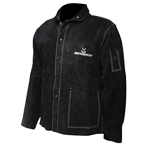 Caiman Black Boarhide - 30"Jacket, Welding-Apparel X-Large