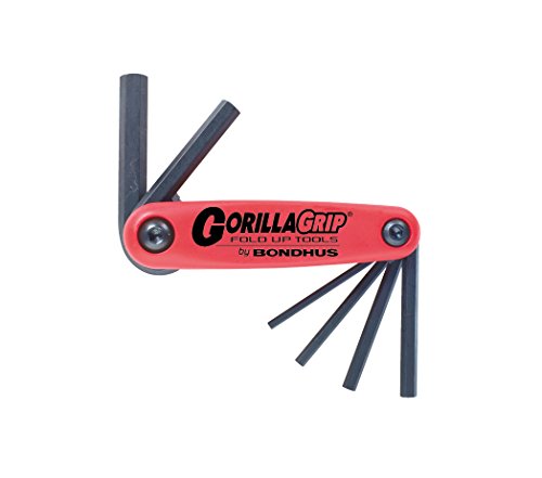 Bondhus 12595 GorillaGrip Set of 6 Hex Fold-up Keys, sizes 3-10mm