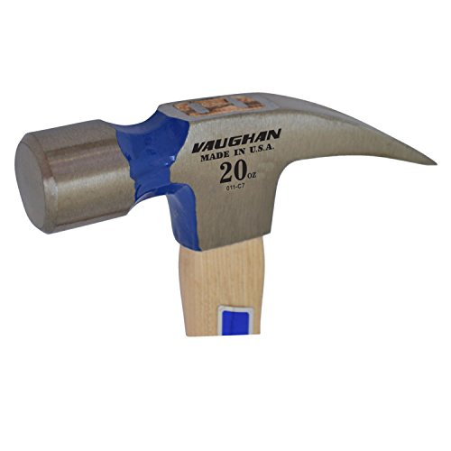 Vaughan 999 20-Ounce Professional Framing Hammer, Smooth Face, White Hickory Handle, 14-Inch Long.