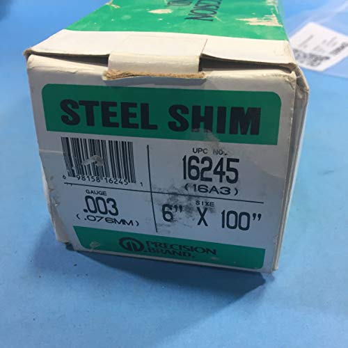 PRECISION BRAND 16A3 .003 STEEL SHIM STOCK 6"X10 (1 ROL)
