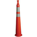 VizCon Grabber-Cone® w/ 4" & 6" Reflective Collars (No Base), 42", Orange, 1/Each
