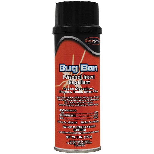 QuestSpecialty® Bug Ban Insect Repellent, 6 oz Aerosol, 12/Case