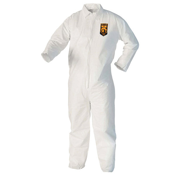 KleenGuard* A40 Liquid & Particle Protection Coveralls w/ Open Wrists & Ankles, Large, White, 25/Case