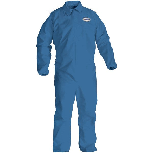 Kleenguard* A60 Bloodborne Pathogen & Chemical Splash Coveralls, Medium, Blue, 24/Case