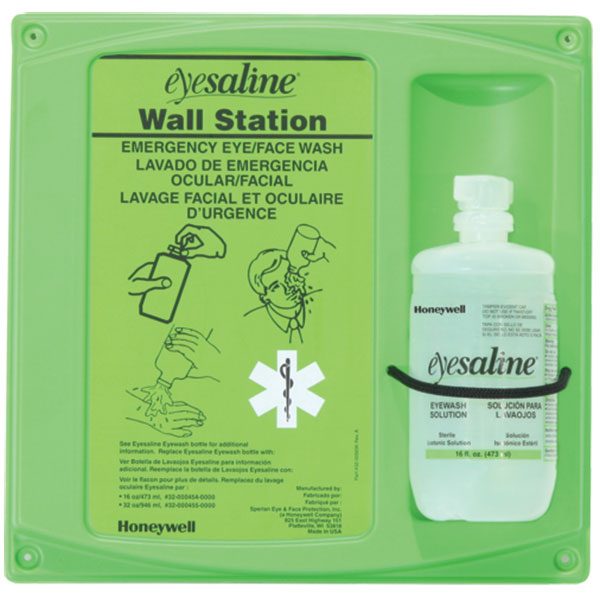 Honeywell Eyesaline® Single Eyewash Wall Station, 16 oz, 1/Each