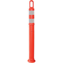 VizCon Looper-Tube® w/ 3" Reflective Collars (No Base), 42", Orange, 1/Each