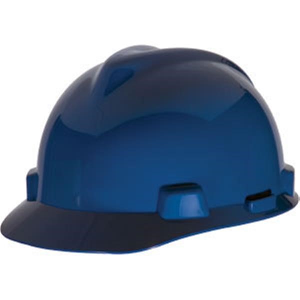 MSA V-Gard® Standard Slotted Cap w/ Staz-On® Suspension, Blue, 1/Each