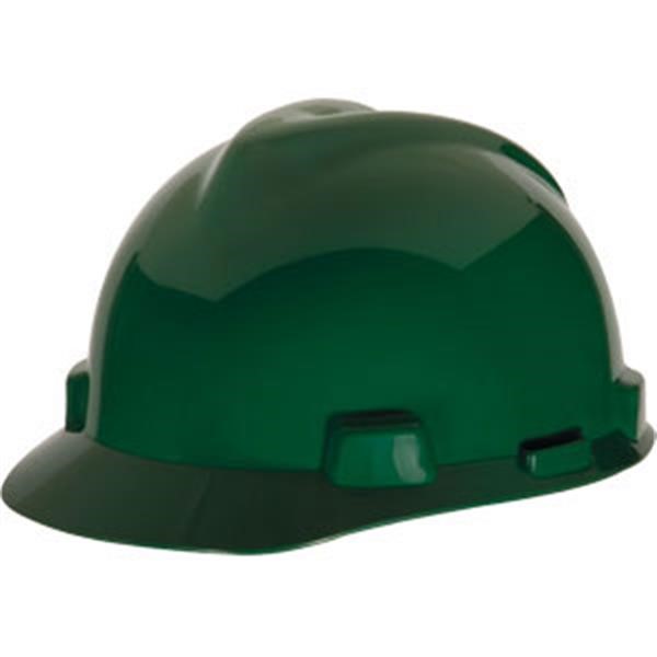 MSA V-Gard® Standard Slotted Cap w/ Staz-On® Suspension, Green, 1/Each