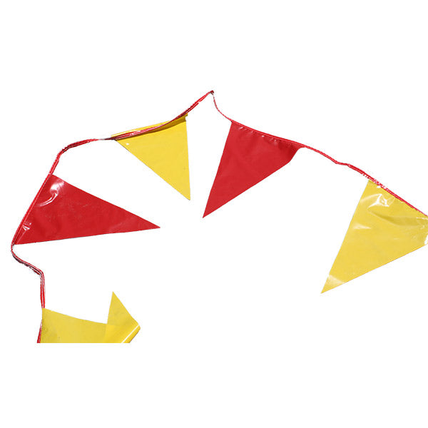 VizCon Pennant Flag (For Roof Edge Delineator Cone), 12" x 18" x 105', Red/Yellow, 1/Each