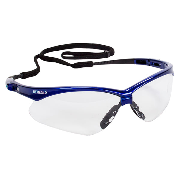 KleenGuard™ V30 Nemesis* Eyewear, Metallic Blue Frame, Clear Anti-Fog Lens, 1/Each