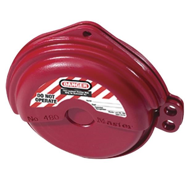 Master Lock® Rotating Gate Valve Lockout, 1"–3" Dia, Red, 1/Each