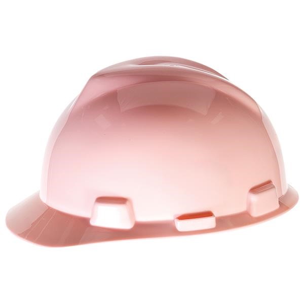 MSA V-Gard® Standard Slotted Cap w/ Fas-Trac® Suspension, Pink, 1/Each