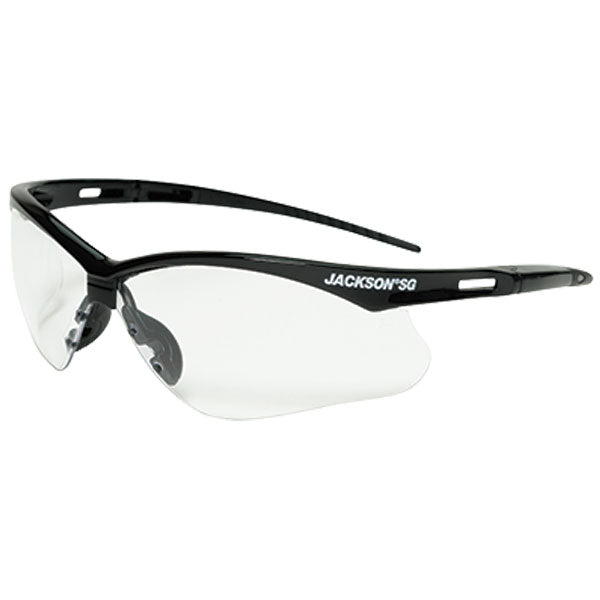 SureWerx™ Jackson® SG Safety Glasses, Black Frame w/ Clear Anti-Fog Lens, 1/Each