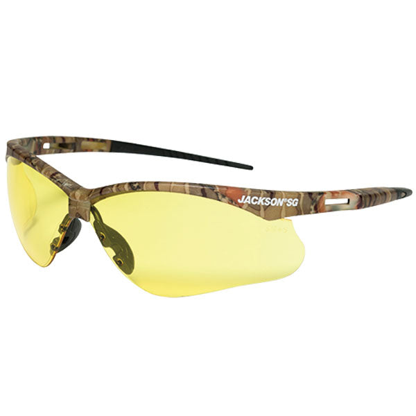 SureWerx™ Jackson® SG Safety Glasses, Camo Frame w/ Amber Anti-Fog Lens, 1/Each