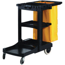 Trust® Grandmaid® Cleaning Cart (Only), 38 3/8"H x 21 3/4"W x 46"D, Black, 1/Each