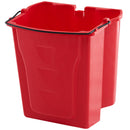 Trust® Dirty Water Bucket (For 5224YLTCP & 5226YLTCP), 14 1/8" H x 9 7/8" W x 14 1/8"D, Red, 1/Each