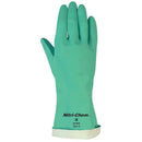 MCR Safety® Nitri-Chem® Unsupported Nitrile Gloves, 18 mil, Large, Green, 12/Pair