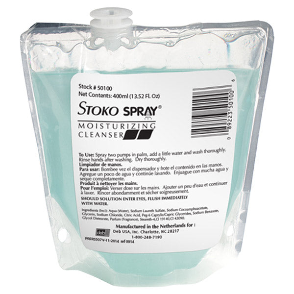 SC Johnson Professional® Stoko Spray® Moisturizing Cleaner, 400 ml Pouch Refill, 12/Case