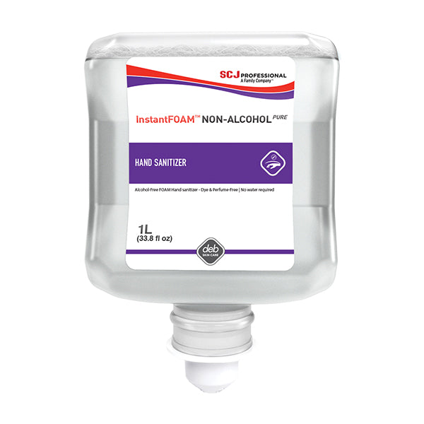 SC Johnson Professional® InstantFOAM™ Non-Alcohol PURE Hand Sanitizer (For Manual Dispensers), 1 L Refill, 6/Case