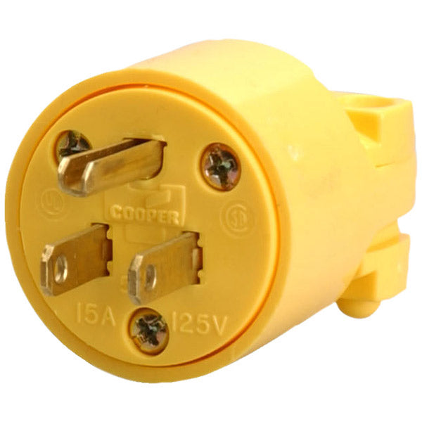 NEMA 5-15R Replaceable Female Connector, Yellow, 1/Each