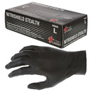 MCR Safety® NitriShield Stealth™ Nitrile Gloves, Medium, Black, 10 Boxes/100 Each
