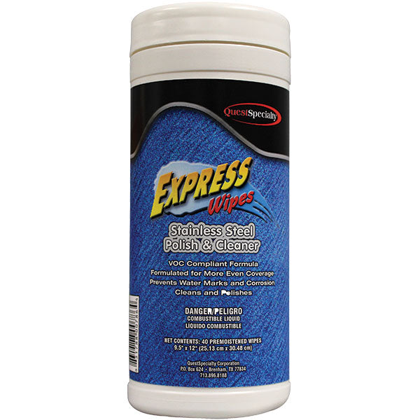 QuestSpecialty® Express Wipes Stainless Steel Polish & Cleaner