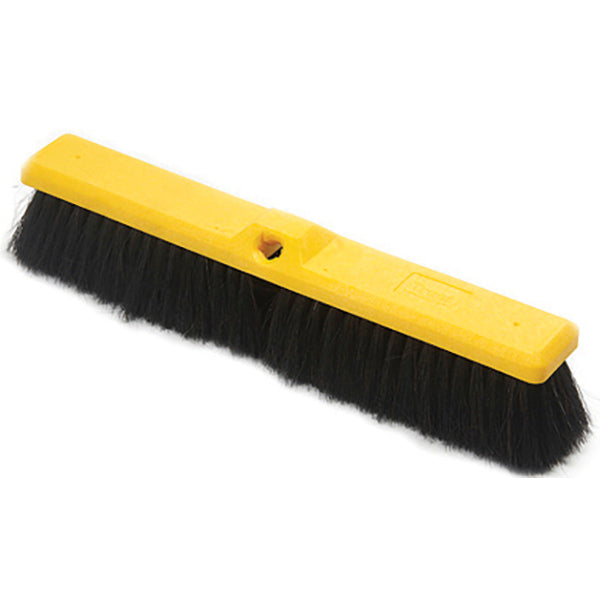 Trust® Medium Floor Sweep, Plastic Foam Block, PP Fill, 17 7/8", Yellow, 1/Each