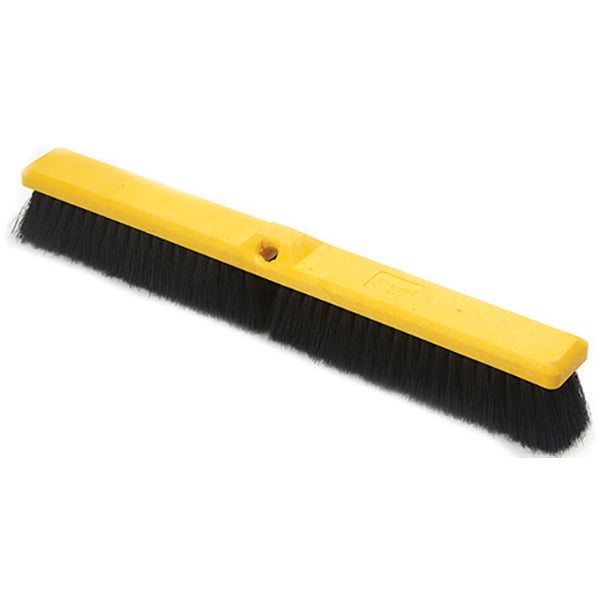 Trust® Medium Floor Sweep, Plastic Foam Block, PP Fill, 24", Yellow, 1/Each