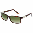 TAG Heuer Legend 9381 303 Rectangular 58mm Lens Acetate Frame Sunglasses - Tortoise Brown / Green