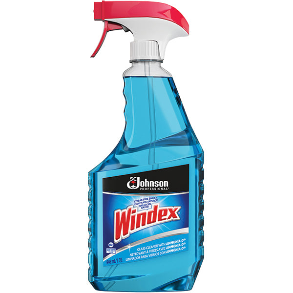 SC Johnson Professional® Windex® Glass & More Multi-Surface, Streak-Free Cleaner, 32 oz Trigger Spray, 12/Case