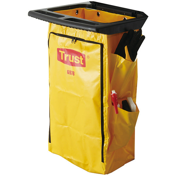 Trust® Polyliner w/ Side Bag, 30 1/2"H x 17 1/4"W x 10 1/2"D, Yellow, 1/Each