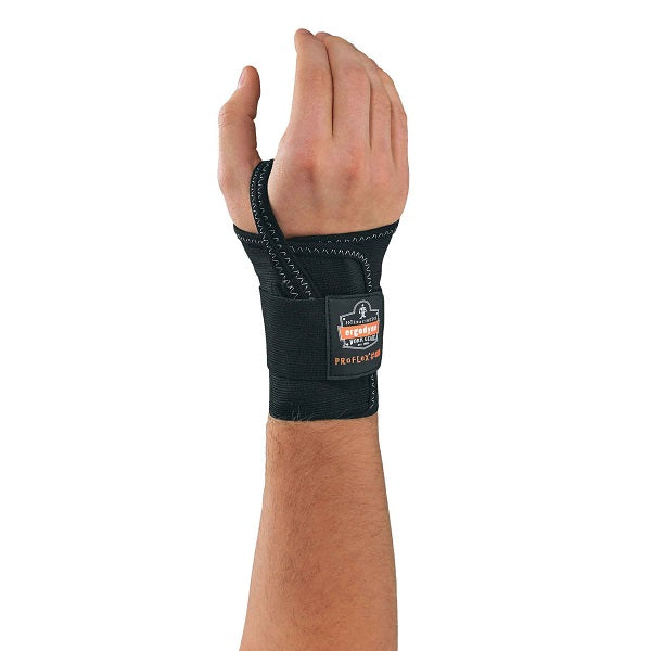 Ergodyne® ProFlex® 4000 Single-Strap Wrist Support, Left, Medium, Black, 1/Each