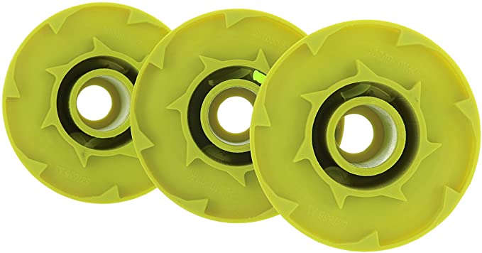 Ryobi One PLUS+ AC80RL3 OEM .080 Inch Twisted Line and Spool Replacement for Ryobi 18v, 24v, and 40v Cordless Trimmers (3 Pack)