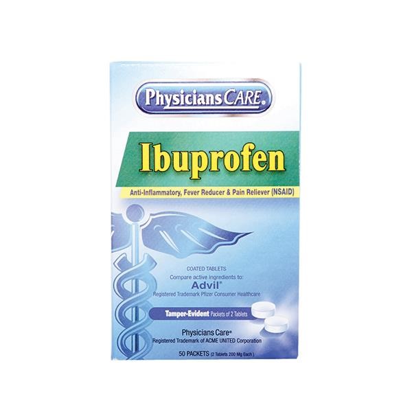 Ibuprofen Pain Reliever, 200 mg, 2 Pkg/50 Each