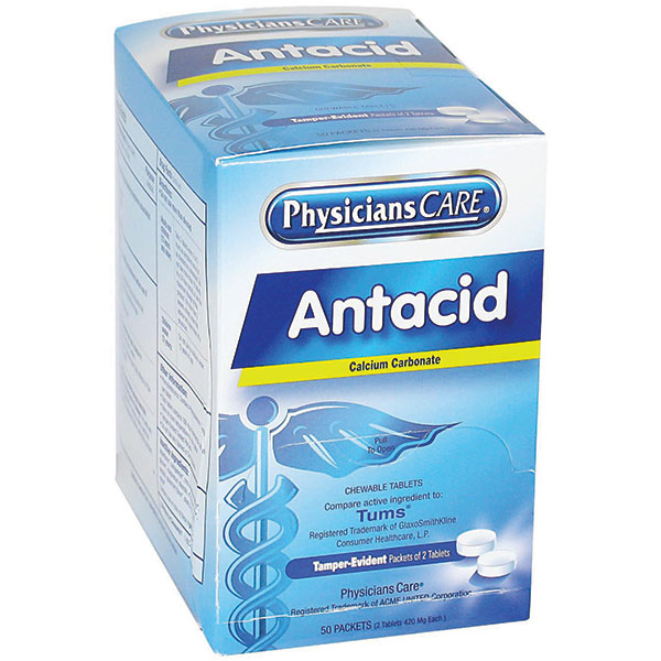 Antacid Tablets, 420 mg, 2 Pkg/50 Each