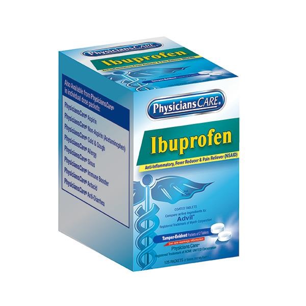 Ibuprofen Pain Reliever, 200 mg, 2 Pkg/125 Each