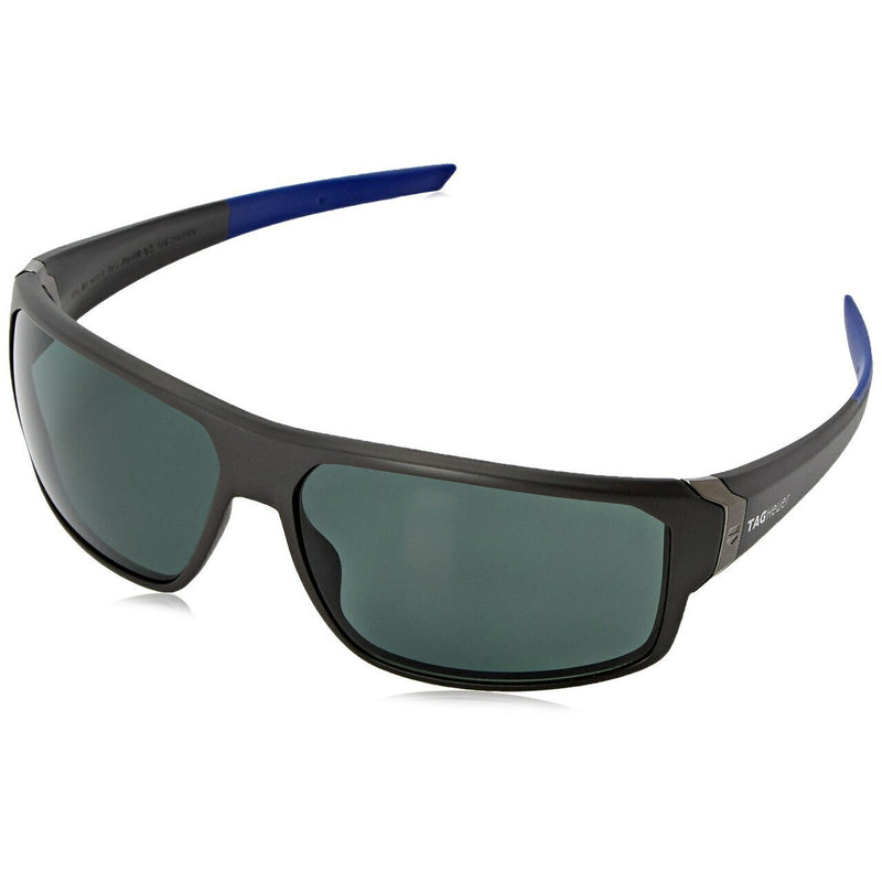 TAG Heuer 9223 106 Racer 2 Blue Full Rim Polarized Grey Lens Rectangular Sunglasses
