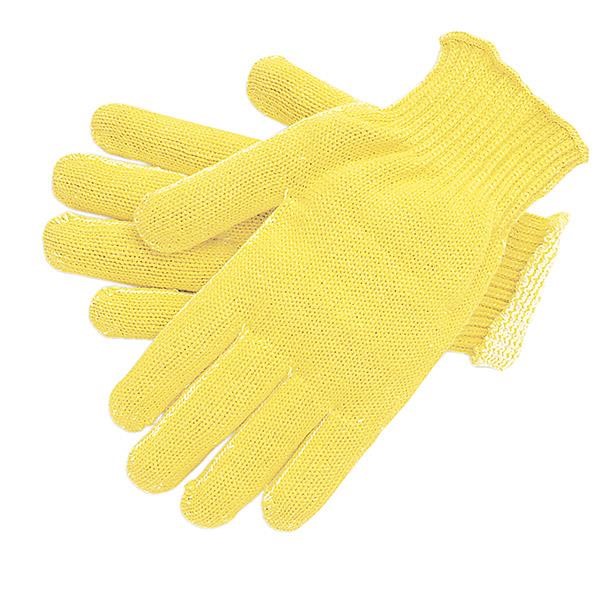 MCR Safety® Kevlar® Gloves, Plaited, Large, Yellow, 12/Pair