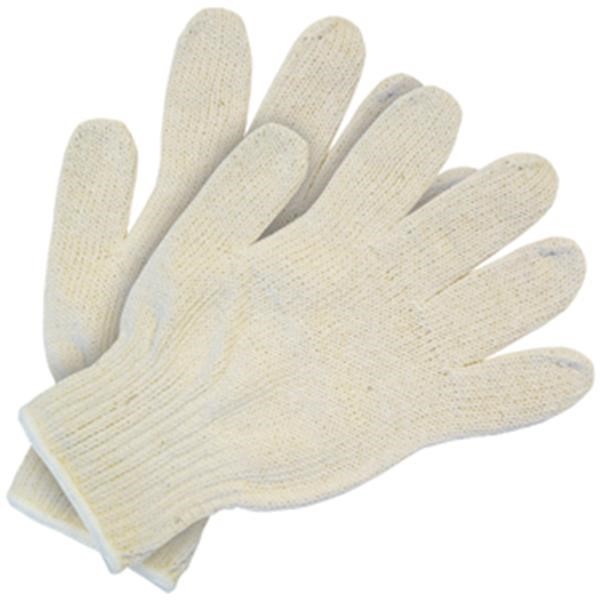 MCR Safety® Heavy Weight String Knit Gloves, 100% Cotton, Large, Natural, 12/Pair