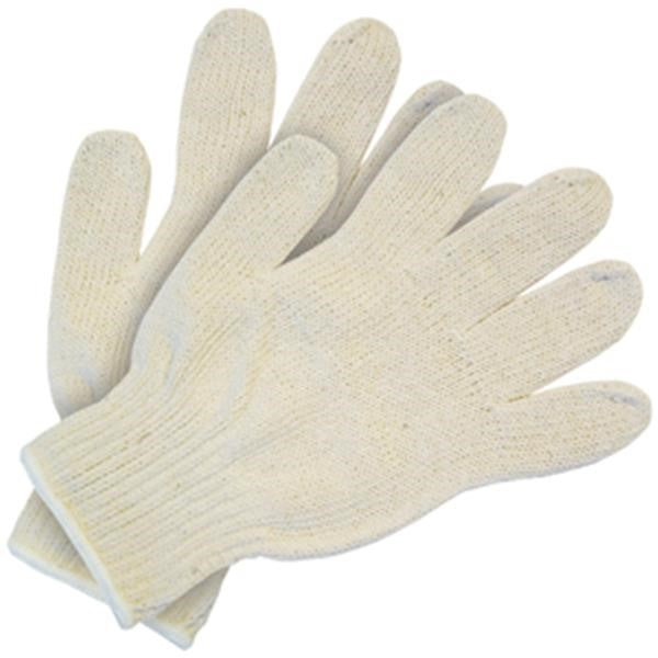 MCR Safety® Heavy Weight String Knit Gloves, 100% Cotton, Medium, Natural, 12/Pair