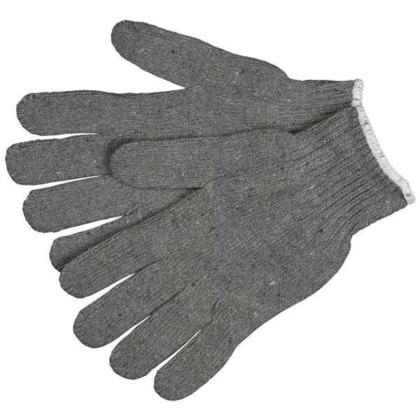 MCR Safety® Heavy Weight String Knit Gloves, 85/15 Cotton/Poly, Hemmed, Large, 12/Pair