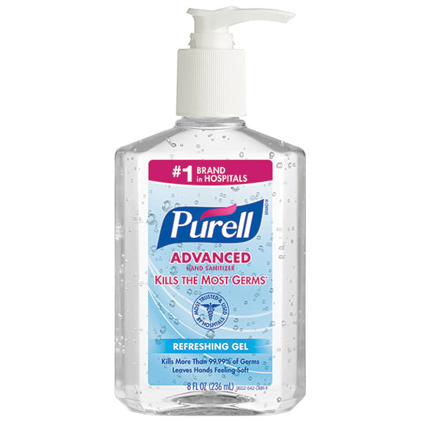 Gojo® Purell® Advanced Instant Hand Sanitizer, 8 oz Pump Bottle, 12/Case