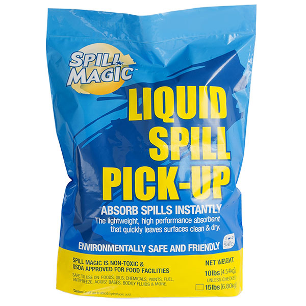 Spill Magic™ Absorbent Powder w/ Plastic Bag, 10 lb, 1/Each