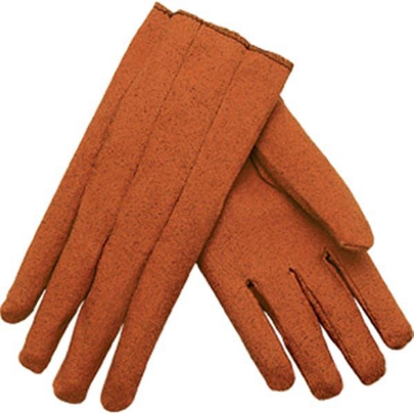 MCR Safety® Vinyl Impregnated Gloves, Large, Russet, 12/Pair