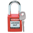 Brady® Safety Padlock, Red, 1/Each