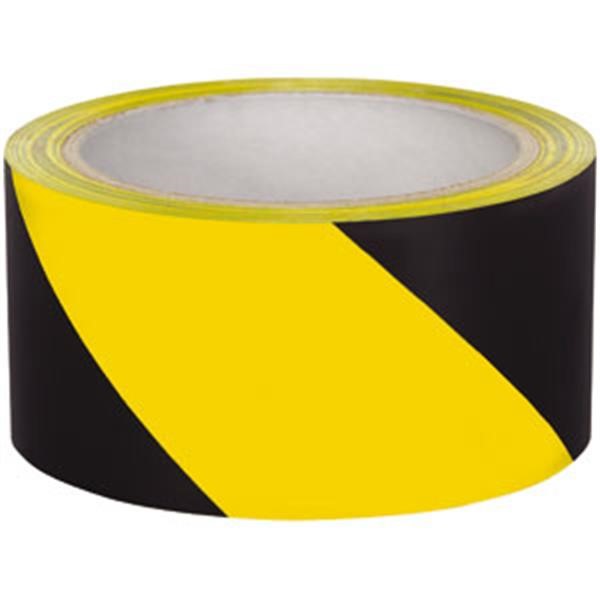 Presco Aisle Marking Tape, Yellow/Black, 24/Case